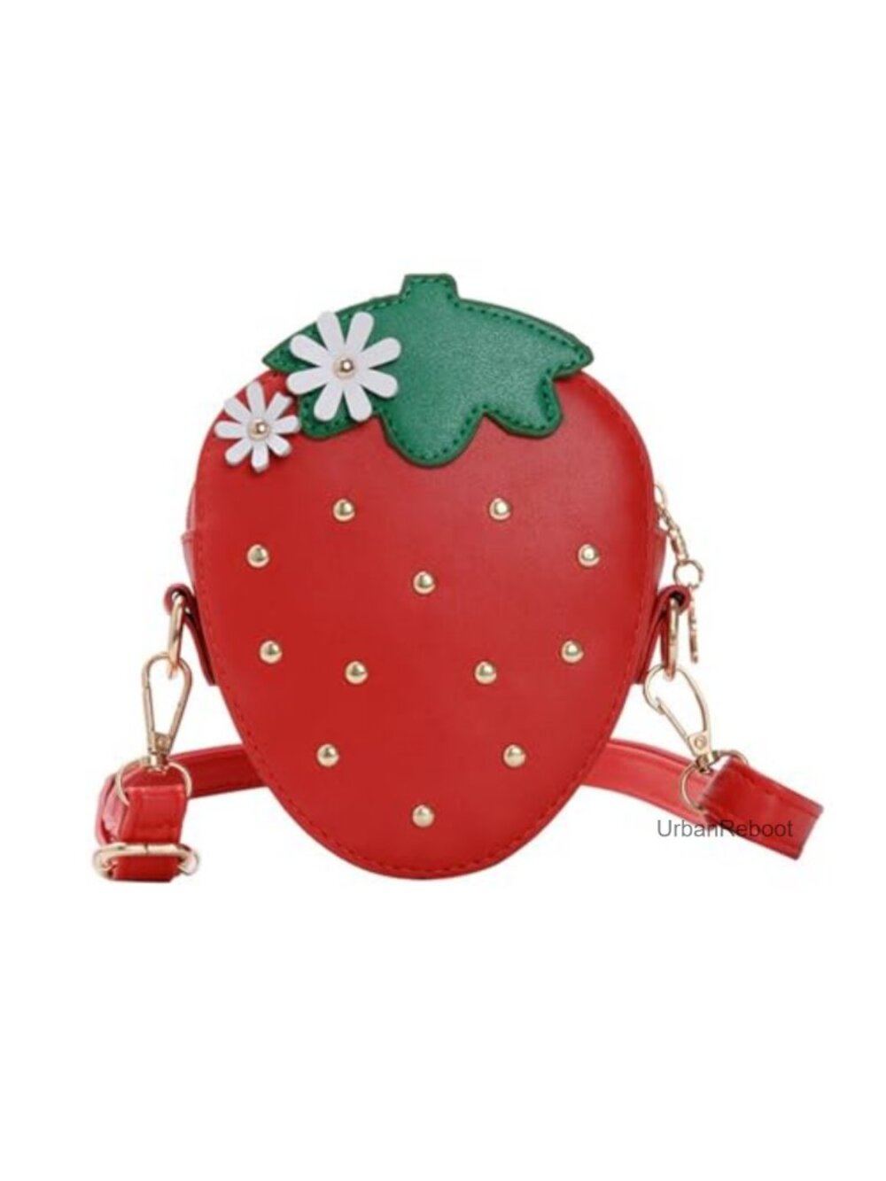 Girls Strawberry Crossbody Bag Faux Leather Mini Purse